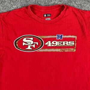 NFL‎ 49ers T-Shirt Mens Large Red Graphic Logo 100% Cotton Football Fan Tee